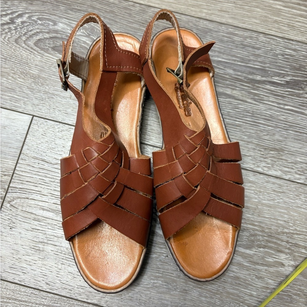 Huaraches Bearpaw Brown Leather Women's Sandals